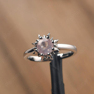 Unique Rose Quartz Engagement Ring - Palmary