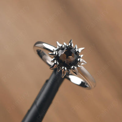 Unique Smoky Quartz  Engagement Ring - Palmary