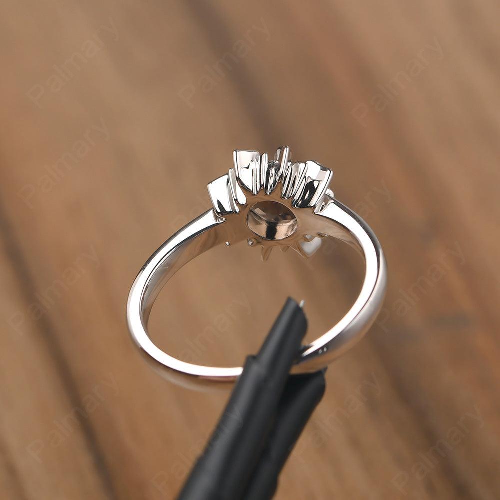 Unique Smoky Quartz  Engagement Ring - Palmary