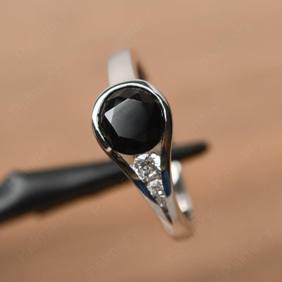 Brilliant Cut Vintage Black Spinel Rings - Palmary