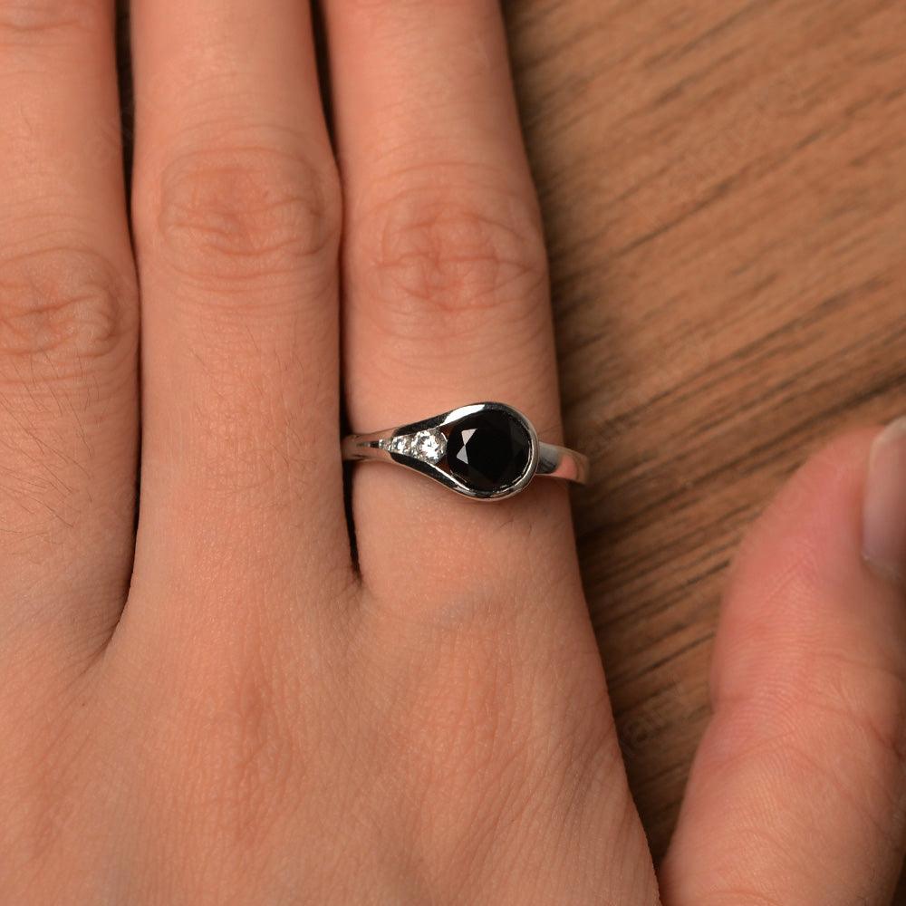 Brilliant Cut Vintage Black Spinel Rings - Palmary