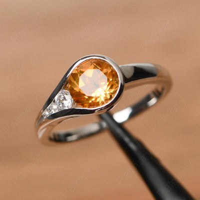 Brilliant Cut Vintage Citrine Rings - Palmary