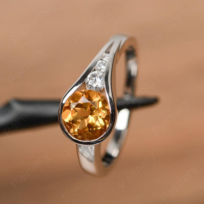 Brilliant Cut Vintage Citrine Rings - Palmary