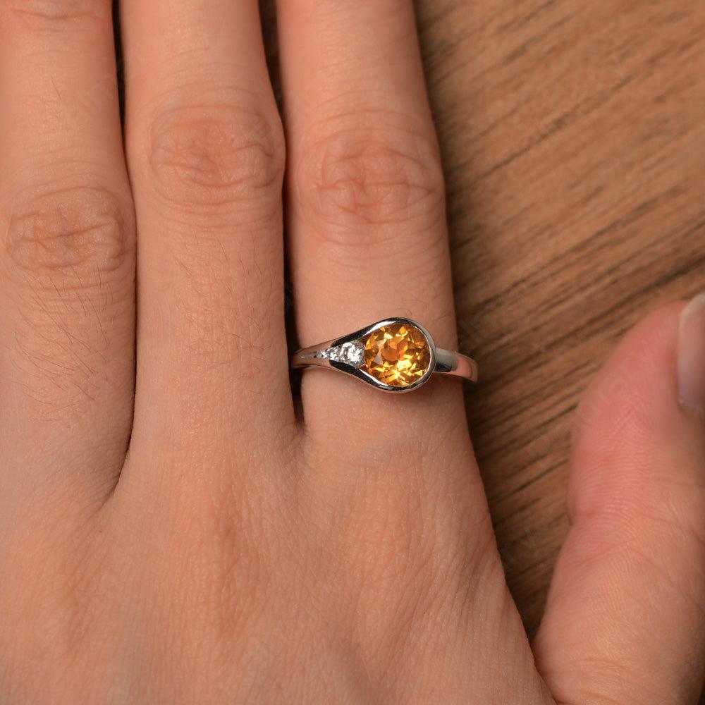 Brilliant Cut Vintage Citrine Rings - Palmary