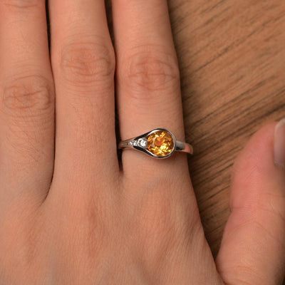 Brilliant Cut Vintage Citrine Rings - Palmary