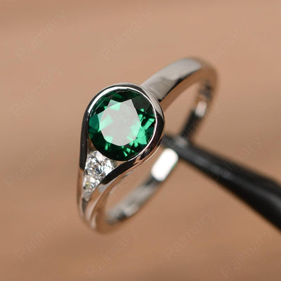 Brilliant Cut Vintage Emerald Rings - Palmary