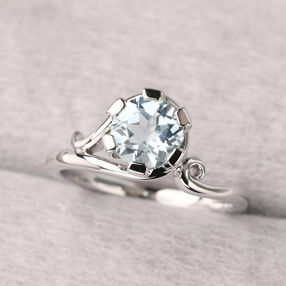 Vintage Aquamarine Engagement Ring - Palmary