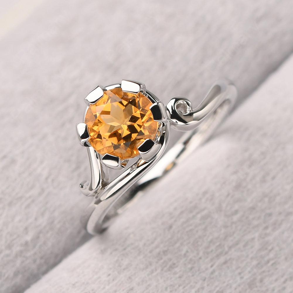 Vintage Citrine Engagement Ring - Palmary