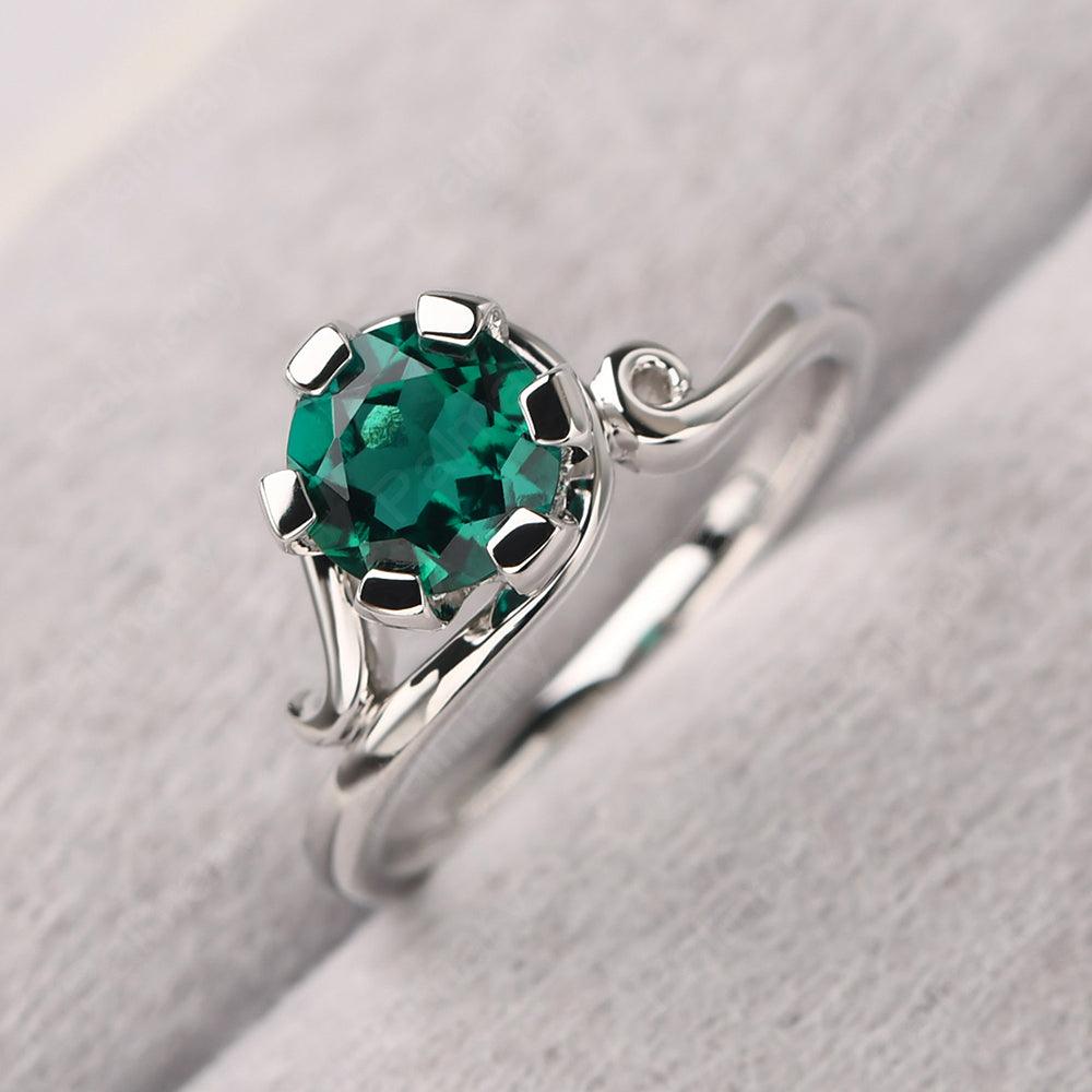 Vintage Emerald Engagement Ring - Palmary