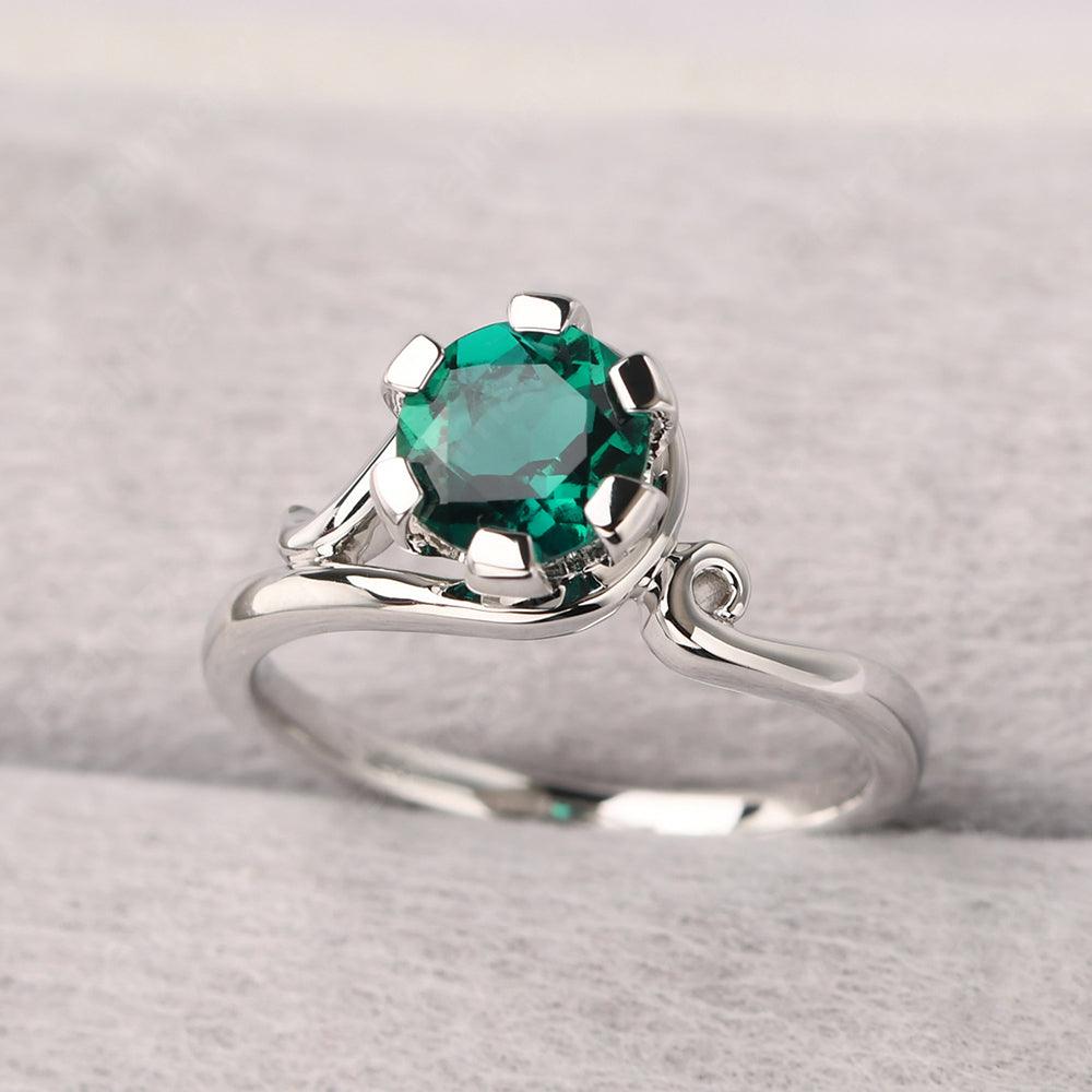 Vintage Emerald Engagement Ring - Palmary