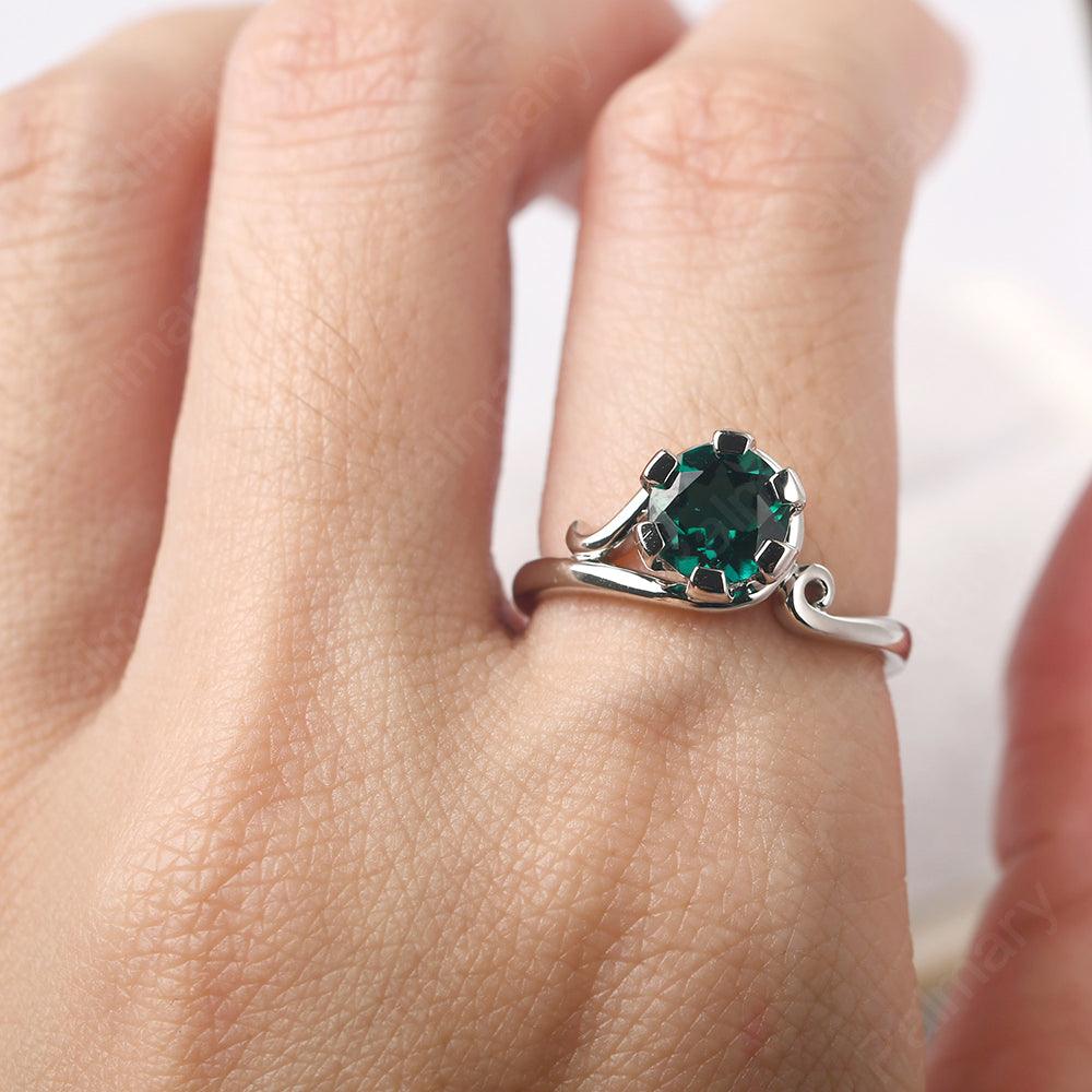 Vintage Emerald Engagement Ring - Palmary