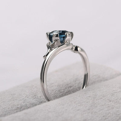 Vintage London Blue Topaz Engagement Ring - Palmary