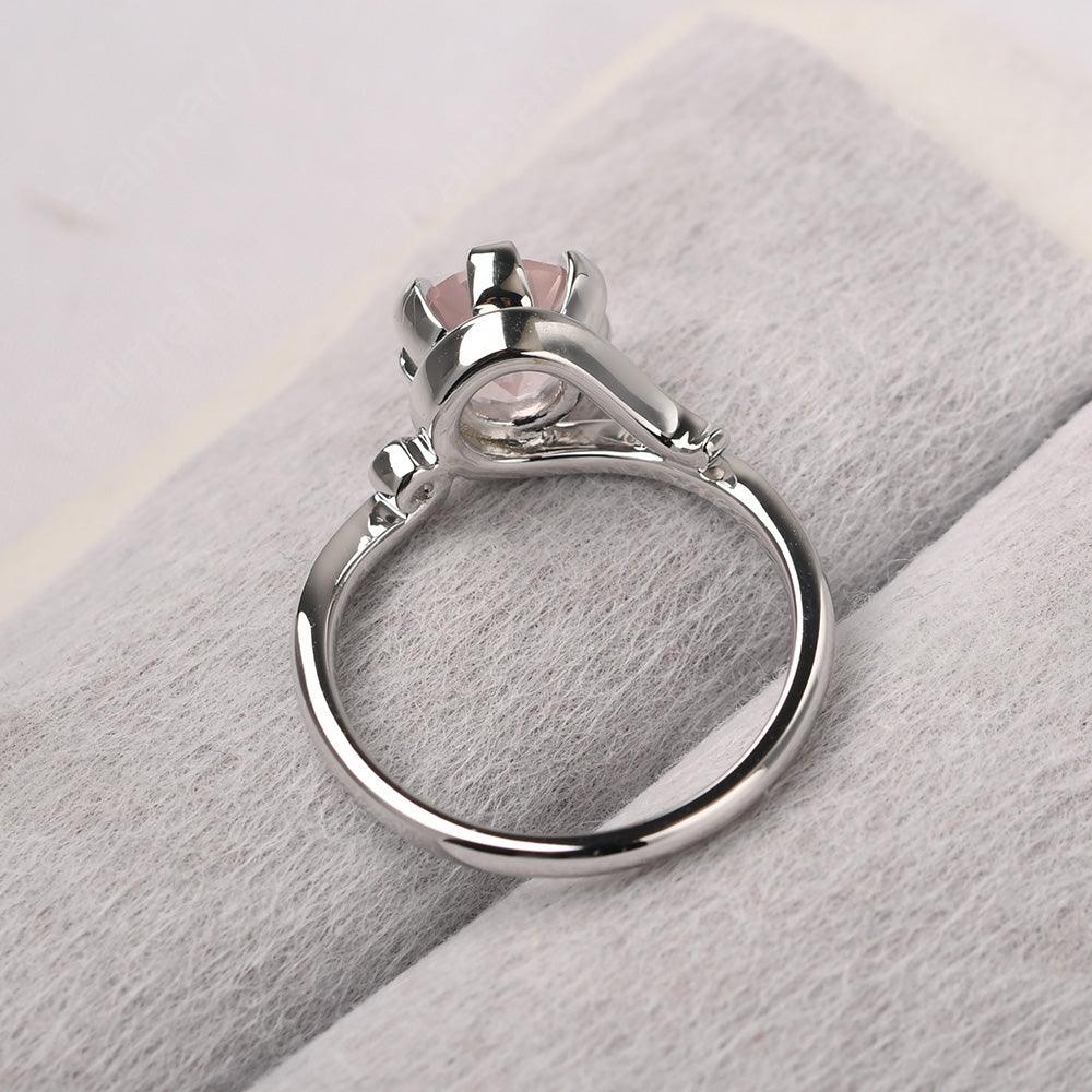 Vintage Rose Quartz Engagement Ring - Palmary
