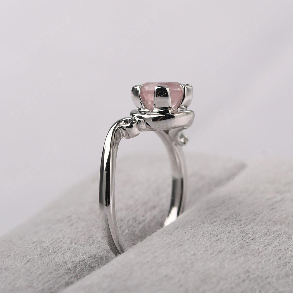 Vintage Rose Quartz Engagement Ring - Palmary