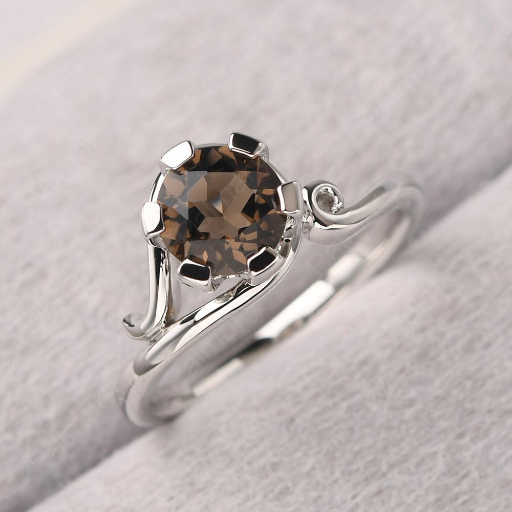 Vintage Smoky Quartz  Engagement Ring - Palmary