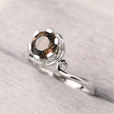 Vintage Smoky Quartz  Engagement Ring - Palmary