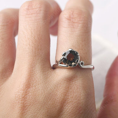 Vintage Smoky Quartz  Engagement Ring - Palmary