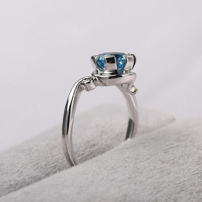 Vintage Swiss Blue Topaz Engagement Ring - Palmary