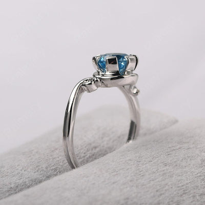 Vintage Swiss Blue Topaz Engagement Ring - Palmary