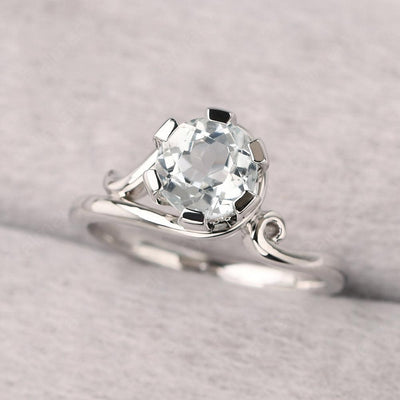 Vintage White Topaz Engagement Ring - Palmary