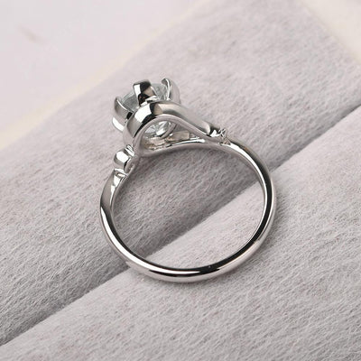 Vintage White Topaz Engagement Ring - Palmary