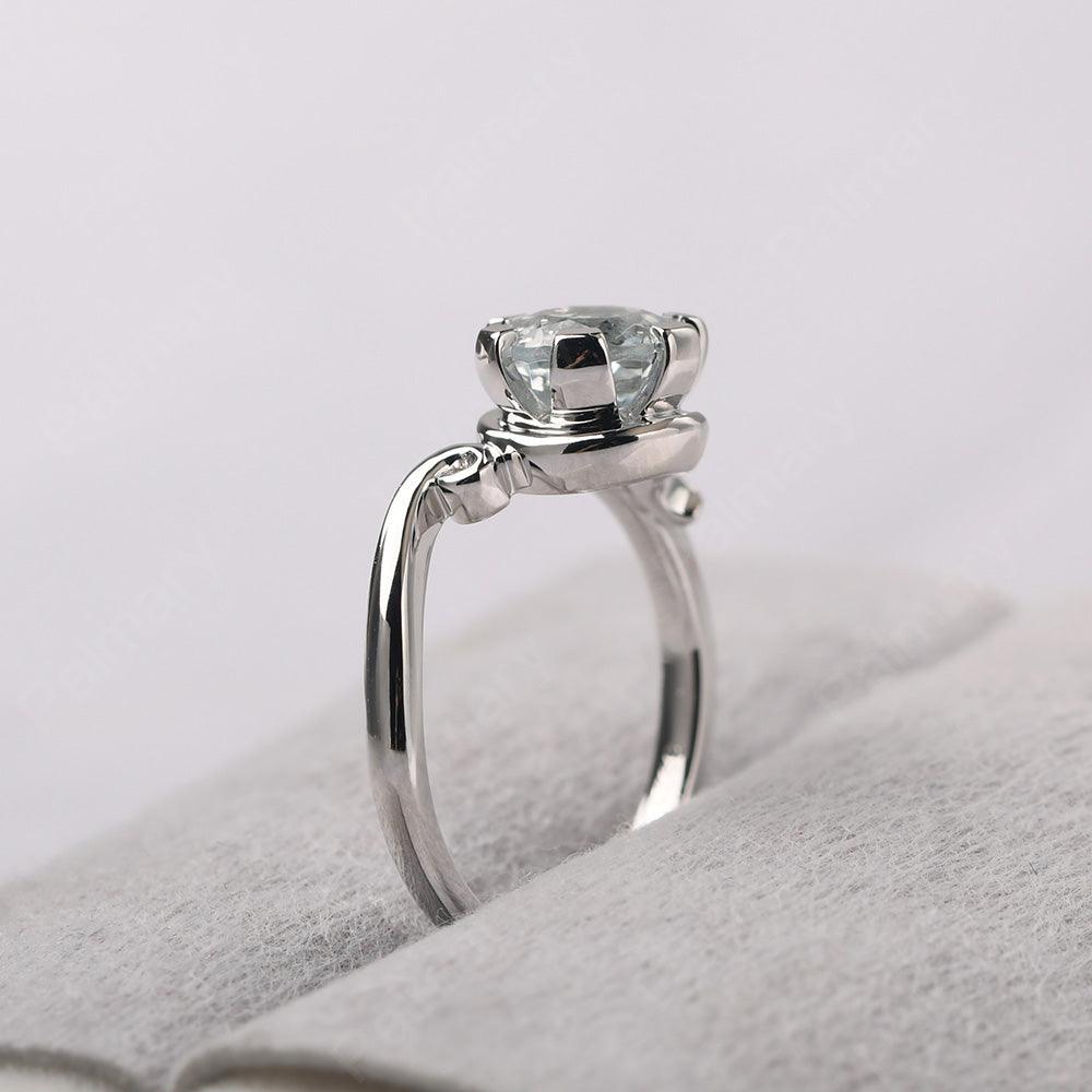 Vintage White Topaz Engagement Ring - Palmary