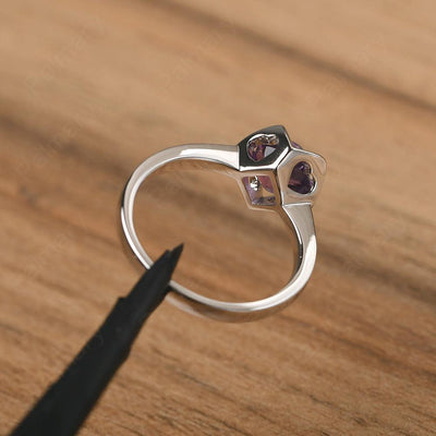 Round Cut Amethyst Irregular Ring - Palmary