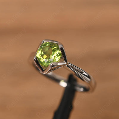 Round Cut Peridot Irregular Ring - Palmary