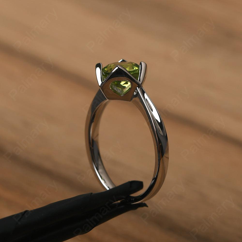 Round Cut Peridot Irregular Ring - Palmary