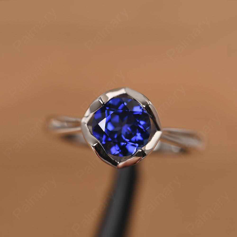 Round Cut Sapphire Irregular Ring - Palmary