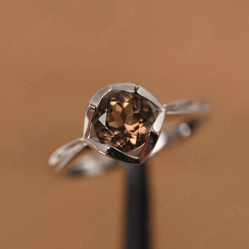 Round Cut Smoky Quartz  Irregular Ring - Palmary
