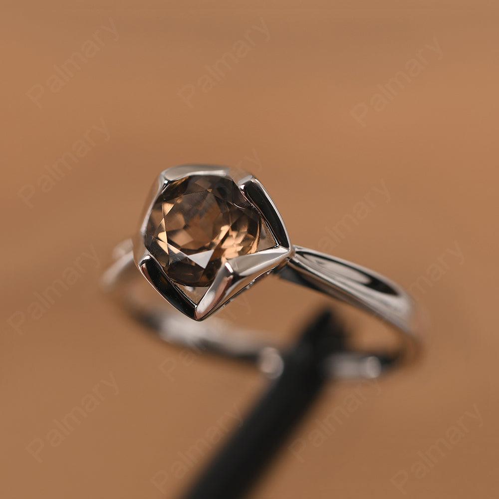 Round Cut Smoky Quartz  Irregular Ring - Palmary