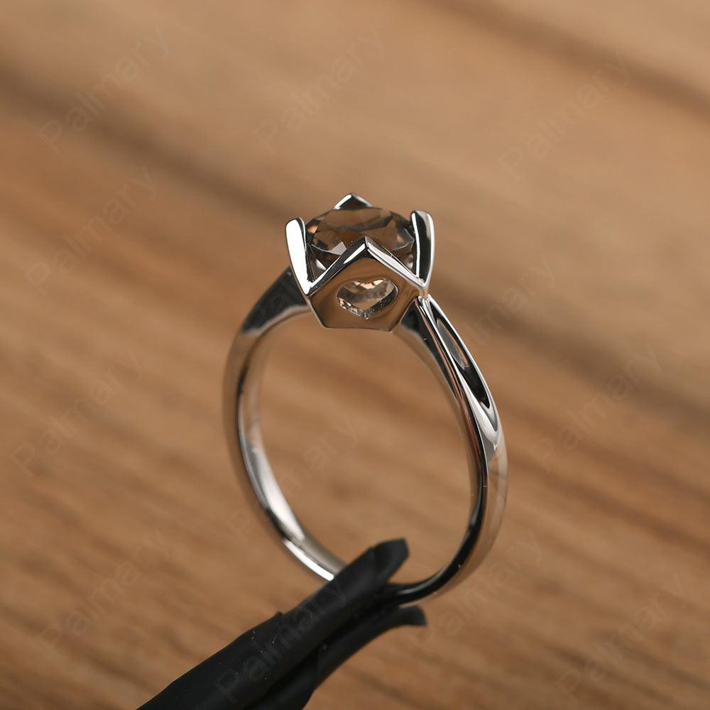Round Cut Smoky Quartz  Irregular Ring - Palmary