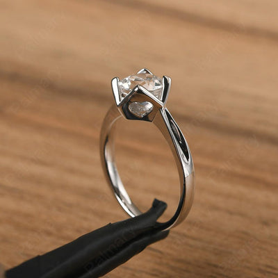 Round Cut White Topaz Irregular Ring - Palmary