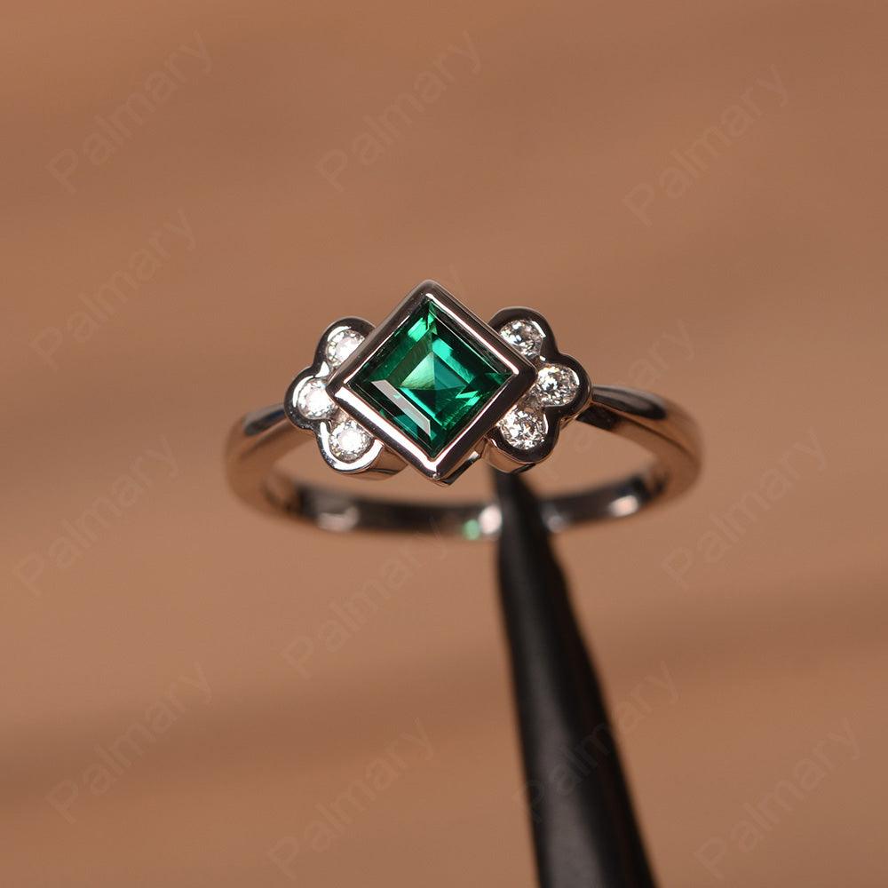 Vintage Square Cut Emerald Engagement Rings - Palmary