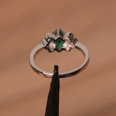 Vintage Square Cut Emerald Engagement Rings - Palmary