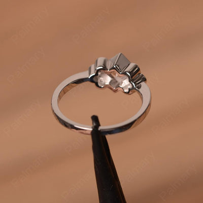 Vintage Princess Cut Morganite Engagement Rings - Palmary