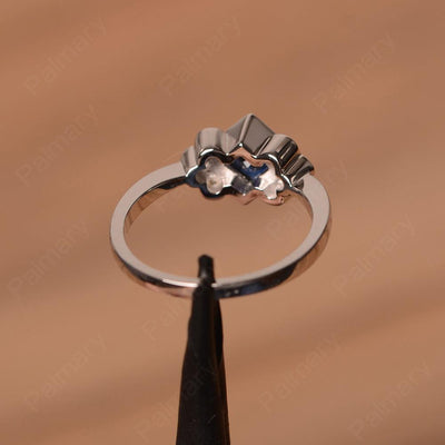 Vintage Princess Cut Sapphire Engagement Rings - Palmary