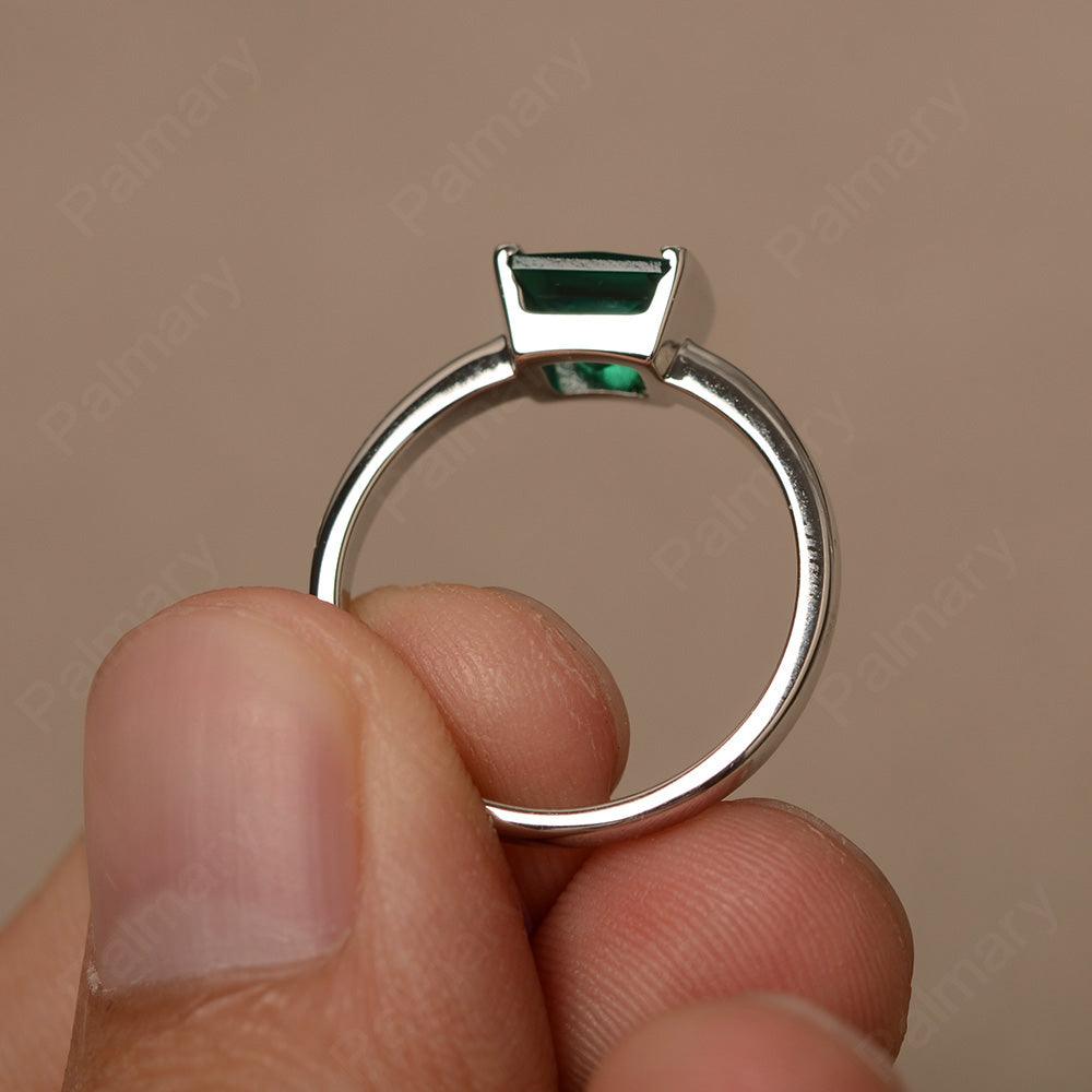 Minimalism Emerald Solitaire Rings - Palmary