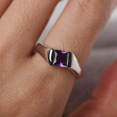 Princess Amethyst Ring For Men - Palmary