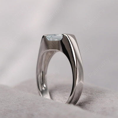 Princess Aquamarine Ring For Men - Palmary