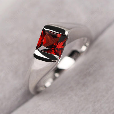 Princess Garnet Ring For Men - Palmary