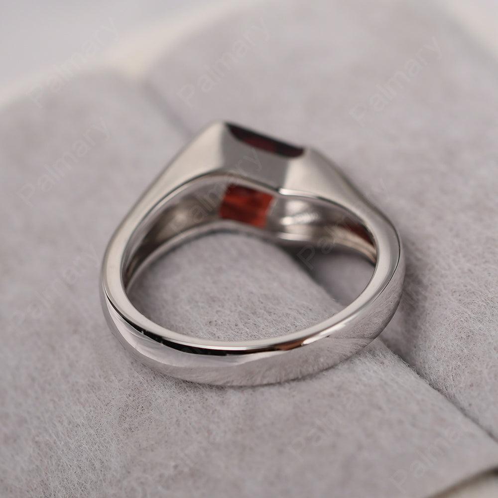 Princess Garnet Ring For Men - Palmary