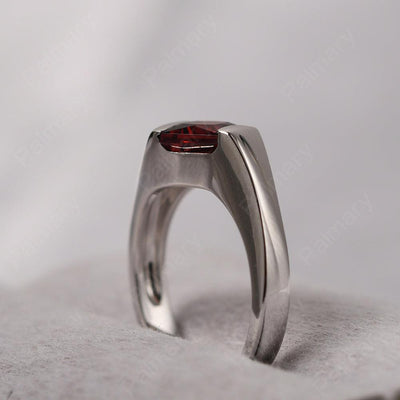 Princess Garnet Ring For Men - Palmary