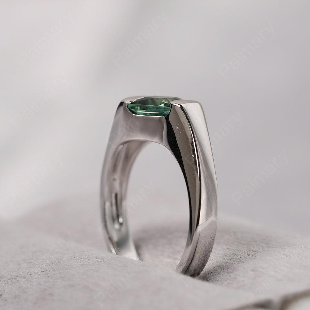 Princess Green Sapphire Ring For Men - Palmary