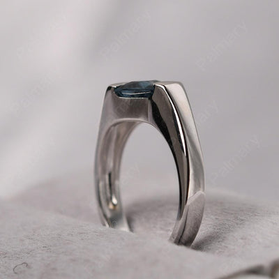 Princess London Blue Topaz Ring For Men - Palmary