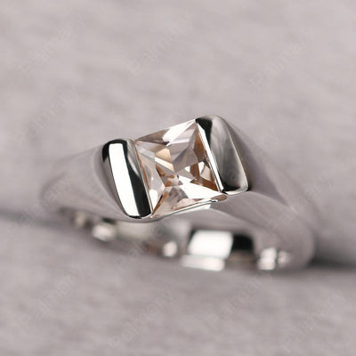 Princess Morganite Ring For Men - Palmary