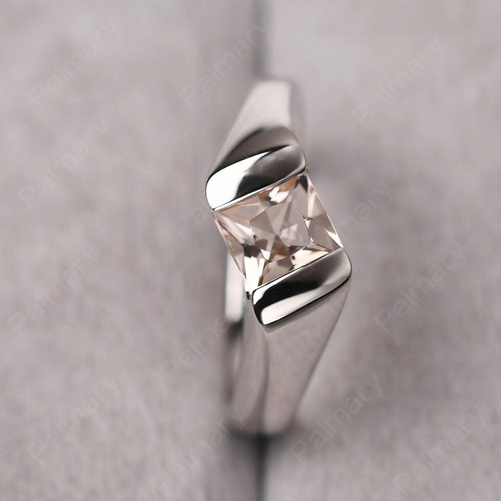 Princess Morganite Ring For Men - Palmary