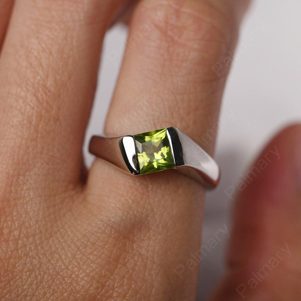 Princess Peridot Ring For Men - Palmary