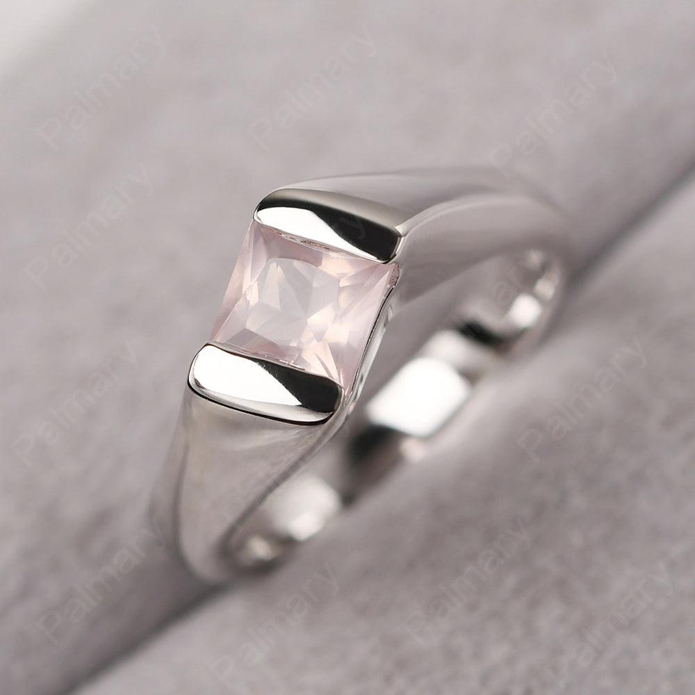 Princess Rose Quartz Ring For Men - Palmary